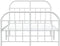 vidaXL - Bedframe - met - hoofd- - en - voeteneinde - metaal - wit - 120 - x - 190 - cm