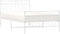 vidaXL - Bedframe - met - hoofd- - en - voeteneinde - metaal - wit - 100x200 - cm