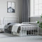 vidaXL - Bedframe - met - hoofd- - en - voeteneinde - metaal - wit - 107x203 - cm