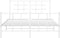 vidaXL - Bedframe - met - hoofd- - en - voeteneinde - metaal - wit - 140x190 - cm