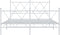 vidaXL - Bedframe - met - hoofd- - en - voeteneinde - metaal - wit - 140x190 - cm