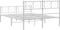 vidaXL - Bedframe - met - hoofd- - en - voeteneinde - metaal - wit - 120x200 - cm