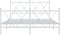 vidaXL - Bedframe - met - hoofd- - en - voeteneinde - metaal - wit - 140x200 - cm
