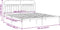 vidaXL - Bedframe - met - hoofd- - en - voeteneinde - metaal - wit - 183x203 - cm