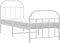vidaXL - Bedframe - met - hoofd- - en - voeteneinde - metaal - wit - 75x190 - cm