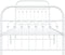 vidaXL - Bedframe - met - hoofd- - en - voeteneinde - metaal - wit - 90x200 - cm