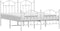 vidaXL - Bedframe - met - hoofd- - en - voeteneinde - metaal - wit - 135x190 - cm