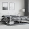 vidaXL - Bedframe - met - hoofd- - en - voeteneinde - metaal - wit - 200x200 - cm