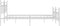vidaXL - Bedframe - met - hoofd- - en - voeteneinde - metaal - wit - 193x203 - cm