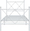 vidaXL - Bedframe - met - hoofd- - en - voeteneinde - metaal - wit - 80x200 - cm