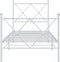 vidaXL - Bedframe - met - hoofd- - en - voeteneinde - metaal - wit - 75x190 - cm