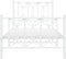 vidaXL - Bedframe - met - hoofd- - en - voeteneinde - metaal - wit - 90x200 - cm