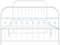 vidaXL - Bedframe - met - hoofd- - en - voeteneinde - metaal - wit - 107x203 - cm
