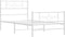 vidaXL - Bedframe - met - hoofd- - en - voeteneinde - metaal - wit - 75x190 - cm