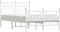 vidaXL - Bedframe - met - hoofd- - en - voeteneinde - metaal - wit - 120 - x - 190 - cm