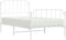 vidaXL - Bedframe - met - hoofd- - en - voeteneinde metaal - wit - 100x190 - cm