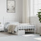 vidaXL - Bedframe - met - hoofd- - en - voeteneinde - metaal - wit - 100x200 - cm