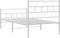 vidaXL - Bedframe - met - hoofd- - en - voeteneinde - metaal - wit - 90x200 - cm