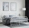 vidaXL - Bedframe - met - hoofd- - en - voeteneinde - metaal - wit - 160x200 - cm