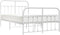 vidaXL - Bedframe - met - hoofd- - en - voeteneinde - metaal - wit - 120 - x - 190 - cm