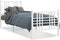 vidaXL - Bedframe - met - hoofd- - en - voeteneinde - metaal - wit - 80x200 - cm
