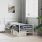 vidaXL - Bedframe - met - hoofd- - en - voeteneinde metaal - wit - 90x190 - cm