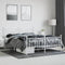 vidaXL - Bedframe - met - hoofd- - en - voeteneinde - metaal - wit - 183x213 - cm