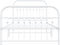vidaXL - Bedframe - met - hoofd- - en - voeteneinde - metaal - wit - 100x200 - cm