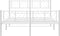 vidaXL - Bedframe - met - hoofd- - en - voeteneinde - metaal - wit - 140x200 - cm
