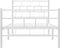 vidaXL - Bedframe - met - hoofd- - en - voeteneinde - metaal - wit - 90x190 - cm
