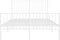 vidaXL - Bedframe - met - hoofd- - en - voeteneinde - metaal - wit - 140x190 - cm