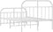 vidaXL - Bedframe - met - hoofd- - en - voeteneinde - metaal - wit - 120x200 - cm