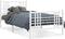 vidaXL - Bedframe - met - hoofd- - en - voeteneinde - metaal - wit - 90x190 - cm