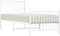 vidaXL - Bedframe - met - hoofd- - en - voeteneinde - metaal - wit - 75x190 - cm