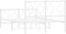 vidaXL - Bedframe - met - hoofd- - en - voeteneinde - metaal - wit - 120x200 - cm