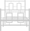 vidaXL - Bedframe - met - hoofd- - en - voeteneinde - metaal - wit - 80x200 - cm