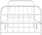 vidaXL - Bedframe - met - hoofd- - en - voeteneinde - metaal - wit - 100x190 - cm