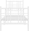 vidaXL - Bedframe - met - hoofd- - en - voeteneinde - metaal - wit - 75x190 - cm