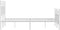 vidaXL - Bedframe - met - hoofd- - en - voeteneinde - metaal - wit - 135x190 - cm
