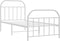 vidaXL - Bedframe - met - hoofd- - en - voeteneinde - metaal - wit - 80x200 - cm