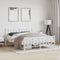 vidaXL - Bedframe - met - hoofd- - en - voeteneinde - metaal - wit - 150x200 - cm