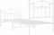 vidaXL - Bedframe - met - hoofd- - en - voeteneinde - metaal - wit - 90x190 - cm