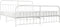 vidaXL - Bedframe - met - hoofd- - en - voeteneinde - metaal - wit - 200x200 - cm