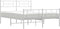 vidaXL - Bedframe - met - hoofd- - en - voeteneinde - metaal - wit - 120x200 - cm