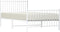 vidaXL - Bedframe - met - hoofd- - en - voeteneinde - metaal - wit - 100x200 - cm
