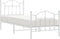 vidaXL - Bedframe - met - hoofd- - en - voeteneinde - metaal - wit - 90x200 - cm