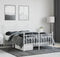 vidaXL - Bedframe - met - hoofd- - en - voeteneinde - metaal - wit - 140x190 - cm