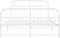 vidaXL - Bedframe - met - hoofd- - en - voeteneinde - metaal - wit - 140x190 - cm