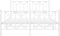 vidaXL - Bedframe - met - hoofd- - en - voeteneinde - metaal - wit - 140x190 - cm