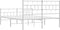 vidaXL - Bedframe - met - hoofd- - en - voeteneinde - metaal - wit - 120x200 - cm